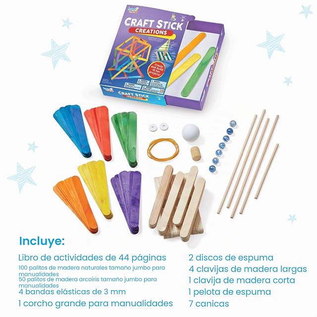 Foto 3 de 8 de Learning Resources Kit de manualidades con palitos, 10 experimentos científicos