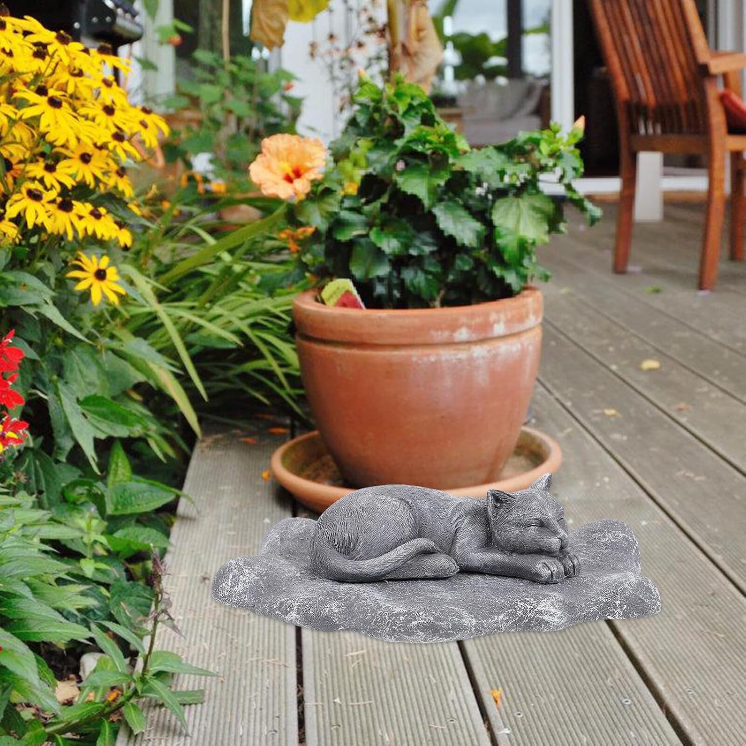 Beaupretty Pet Memorial Tombstone Resin Dog Cat Grave Marker Outdoor Garden Decor for Pet Loss Sympathy Animal Memorial