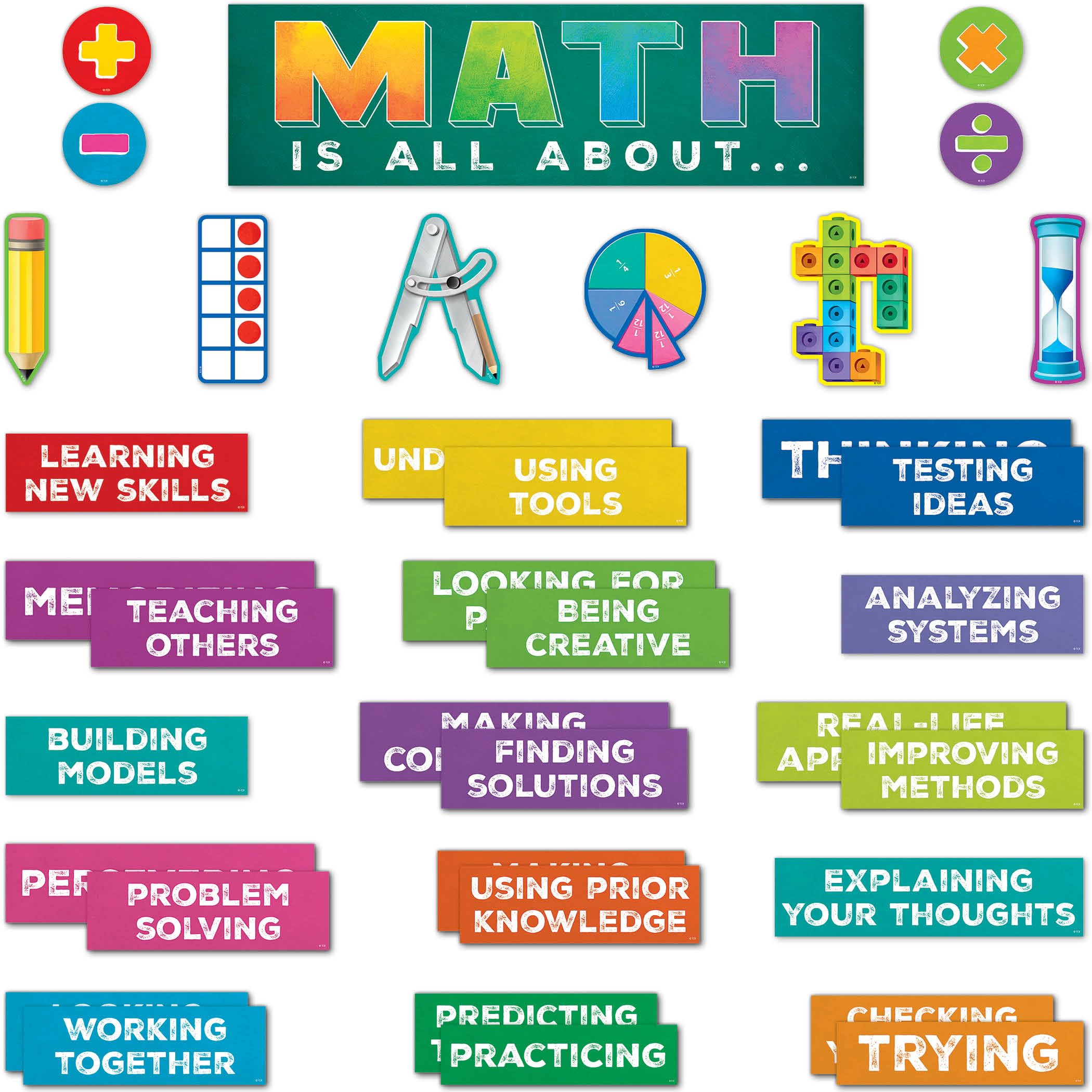 Math is All About Mini tableau d'affichage TCR6116 pour enseignant - 4
