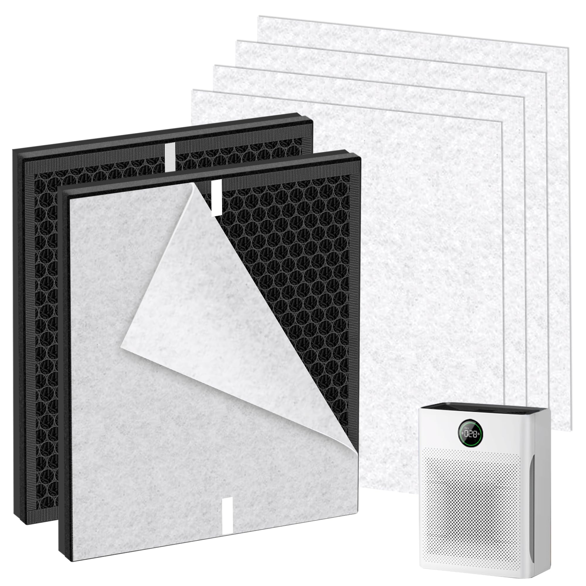 Filtre purificateur Mooka PR1 charbon actif HEPA haute efficacité lot de 2
