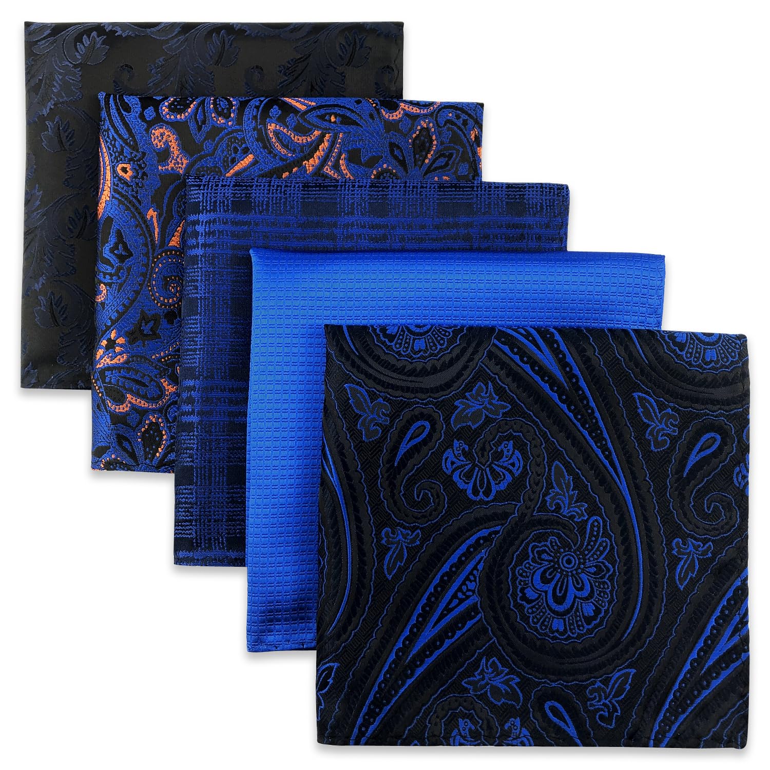 S&W SHLAX&WING 5 Pieces Pañuelo De Bolsillo Para Hombre Handkerchiefs Set para chaqueta de traje — view 13