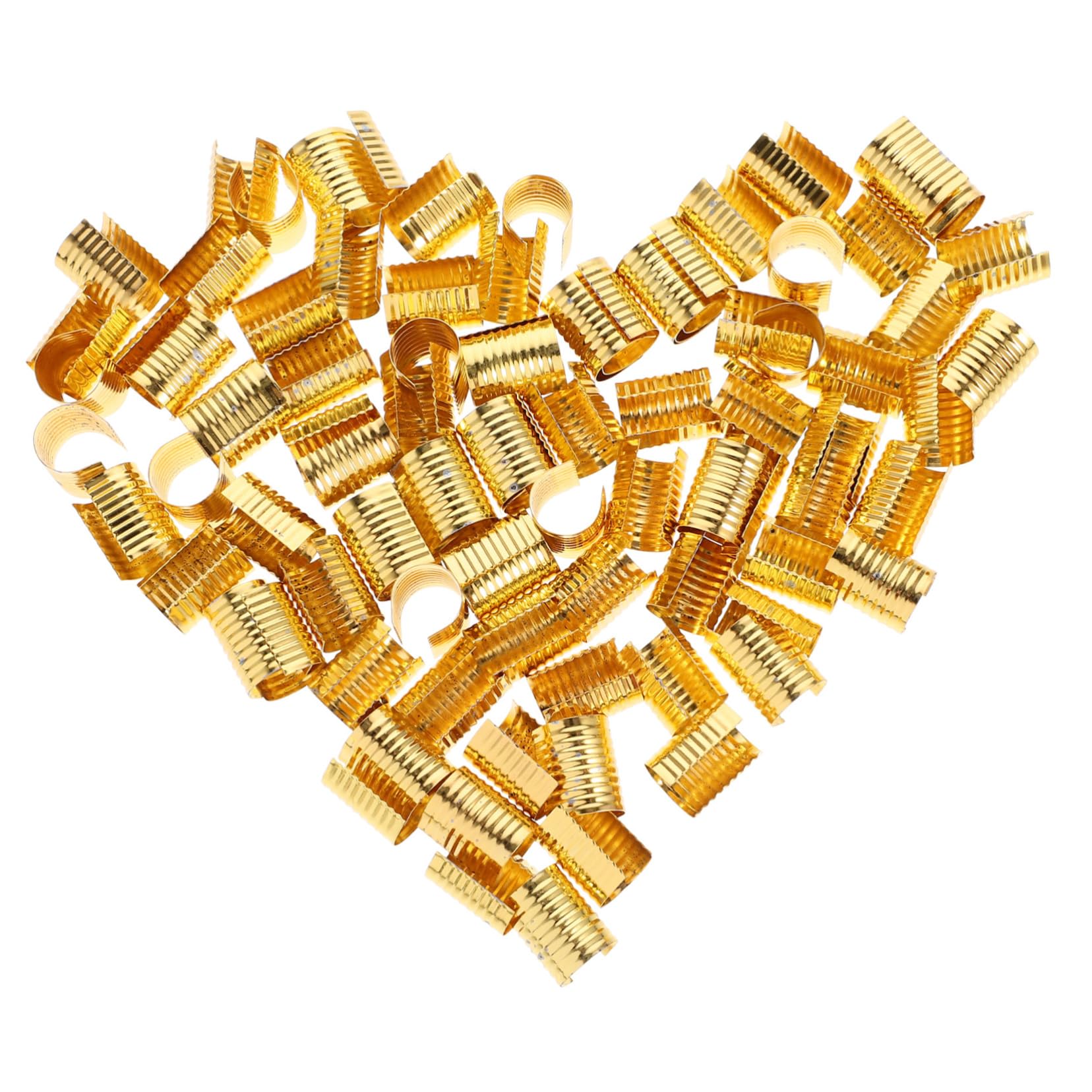 ULDIGI 3sets Crimps for Jewelry Making Leather Rope DIY Clip Robust Practical Clamp for DIY Projects 100pcs*3