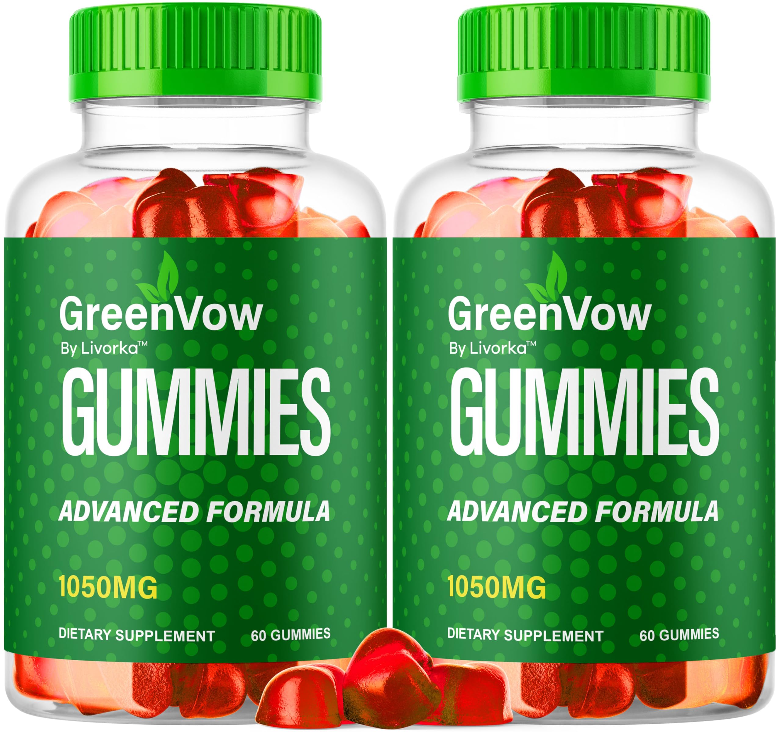 (2 Pack) GreenVow Gummies - Official Green Vow Gummies Premium All Natural Support Formula, Greenvow Gummy 1050 MG Supplement Advanced Formula Gomitas