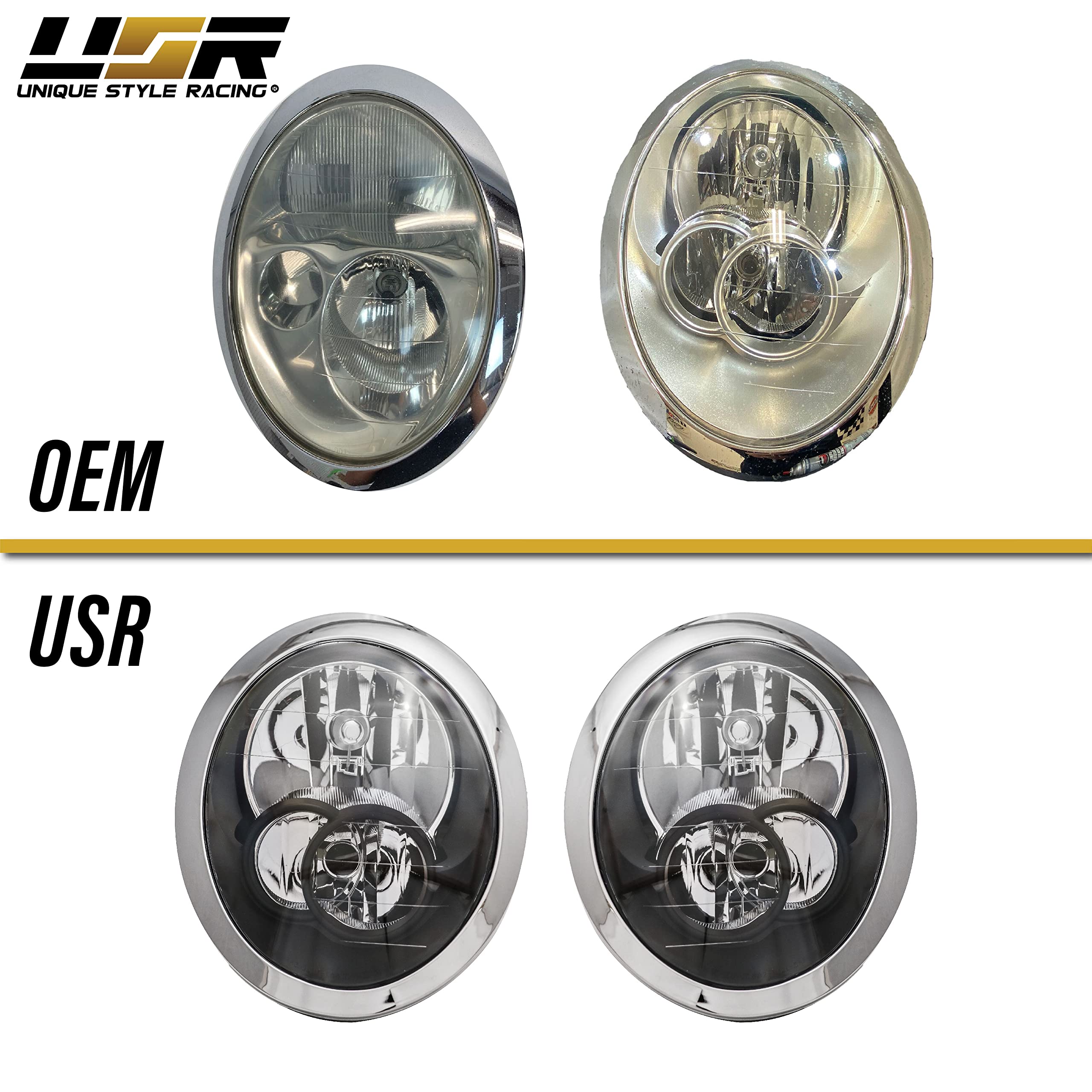 Amazon | USR DEPO R50 R52 R53 ブラック ハウジングヘッドライト