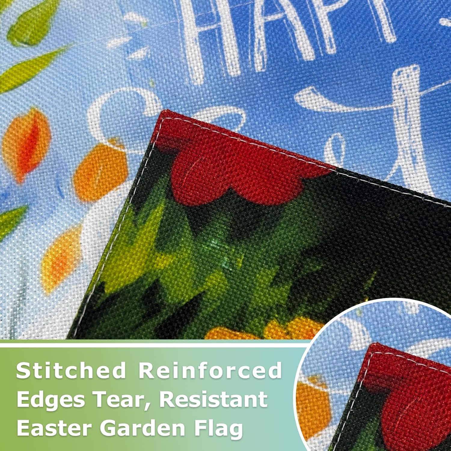 Bradford Easter Eggs Garden Flag 12x18 Inch Double Sided, Colorful Easter Paschal Egg Yard Flags for Outdoor Yard Lawn Porch Farmhouse Decor