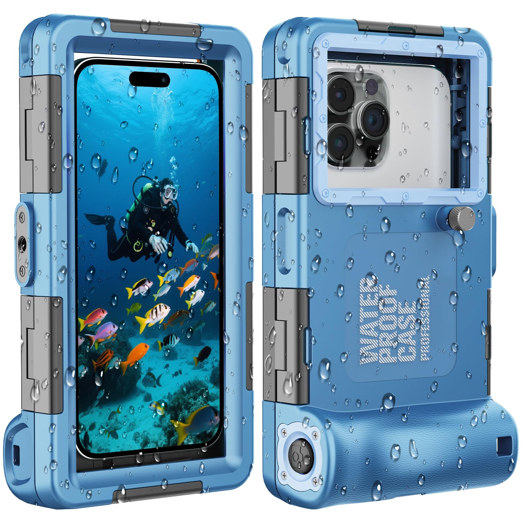 Towevine 2026Underwater Snorkeling Diving Phone Case for iPhone 17/16/15/14/13Pro Max Galaxy S25/ S24/S23/S22/.[50ft/15m] Professional Scuba Dive