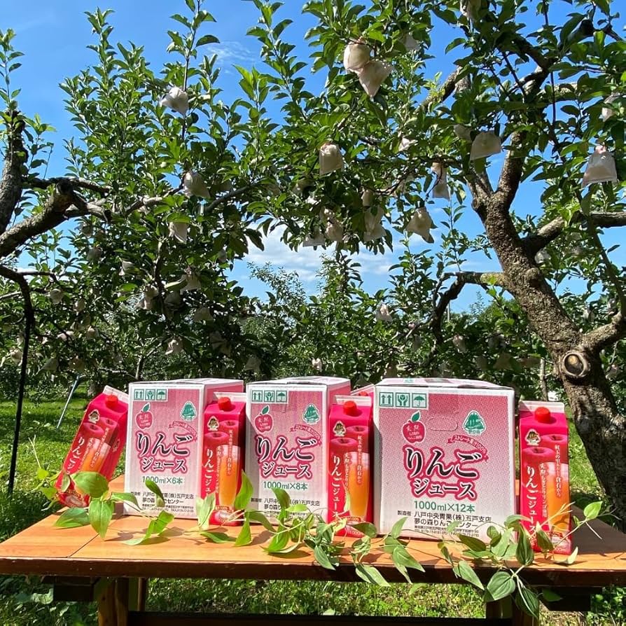 青森県産りんごジュース【ストレート果汁100%】㉝㉞1L×6本入　2箱 Amazon.co.jp: ストレート果汁100% りんごジュース 1,000ml×6本