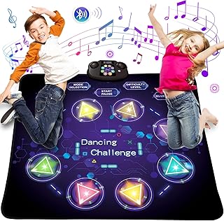Sponsored You’re seeing this ad based on the product’s relevance to your search query.Learn more about this advertisement Ulikey Dance Mat for Children, Music Dance Mat with 8 LED Lights and Bluetooth, Children's Dance Mats with 8 Volume Levels, 3 Difficulty Levels, Waterproof, Dance Mat for Girls Boys from 3+
