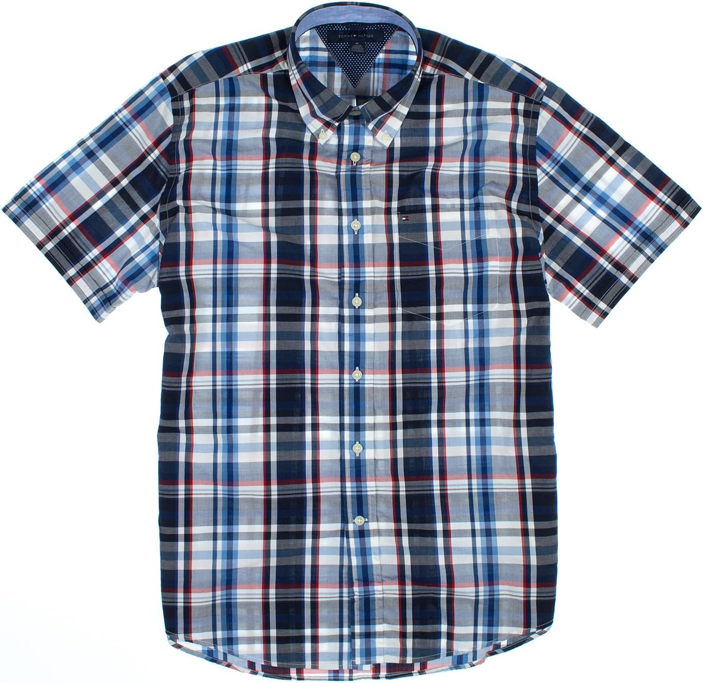 Tommy Hilfiger Short Sleeve Button Down Plaid Shirt
