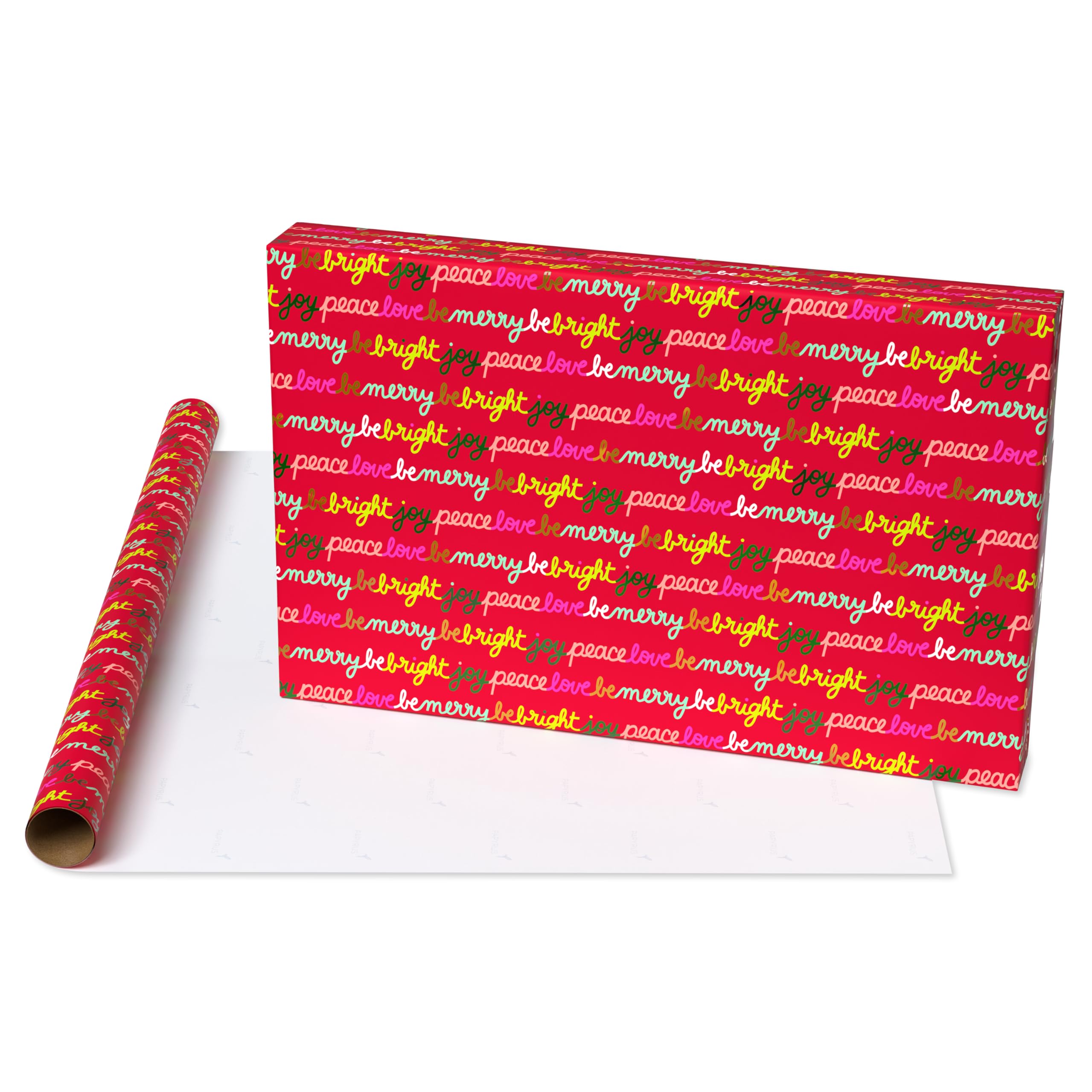 Papyrus Rouleaux de papier cadeau de Noël, feuilles persistantes célestes et étoiles (3 rouleaux, 2,5 m²)