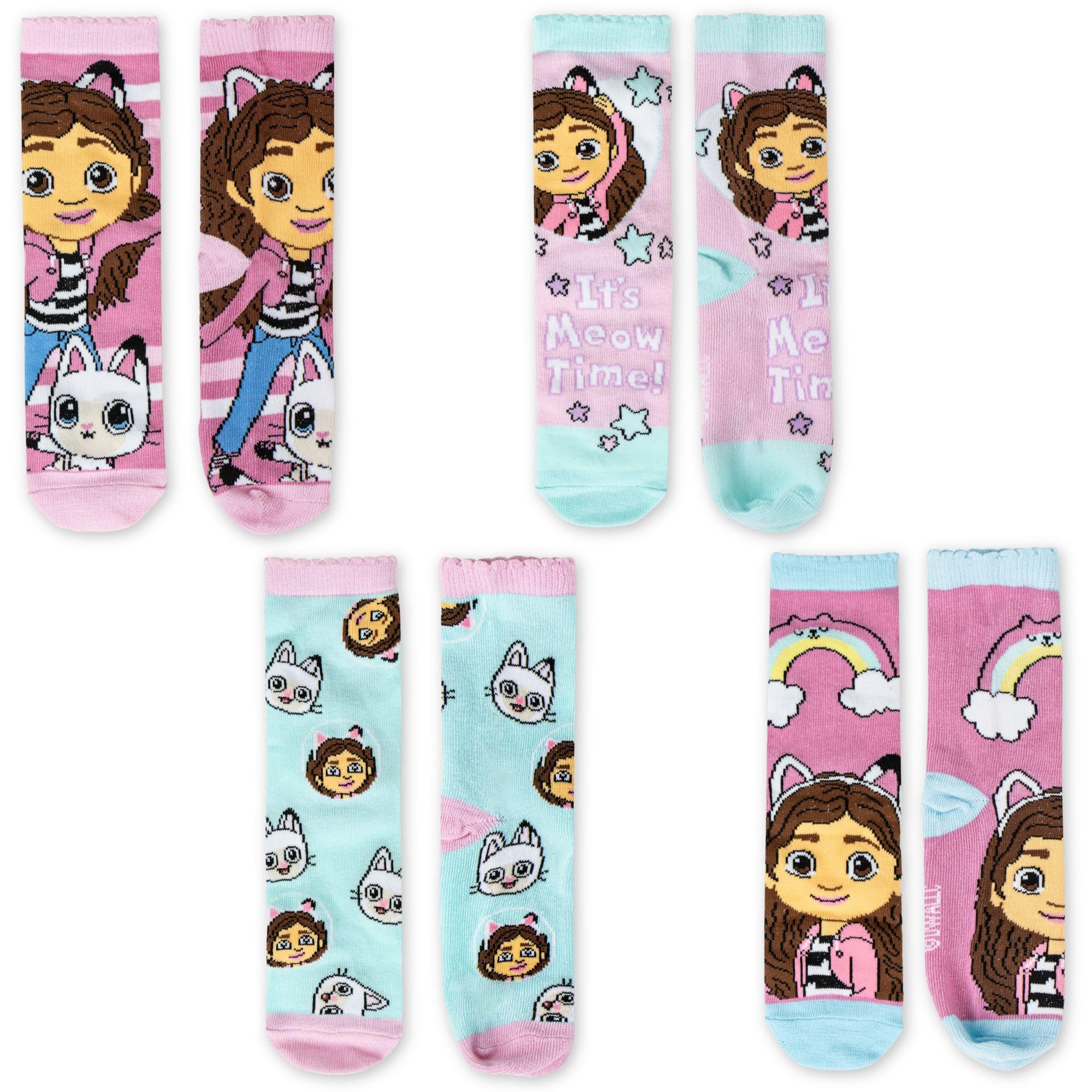 CERDÁ LIFE'S LITTLE MOMENTS Gabby's Dollhouse Pack of 4 Kids Socks for Everyday Wear and Gifts