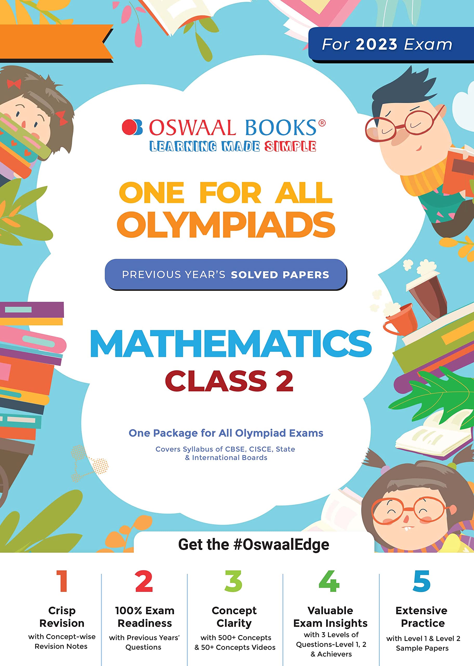 One for All Olympiad Previous Years' Solved Papers: Mathematics Class-2