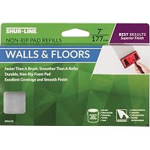 Shur-Line Best Results 7 in. Pad Refill, Replacement Flat Pad for Painting Walls Floors and Large Flat Surfaces Fast and Smooth, Case of 10