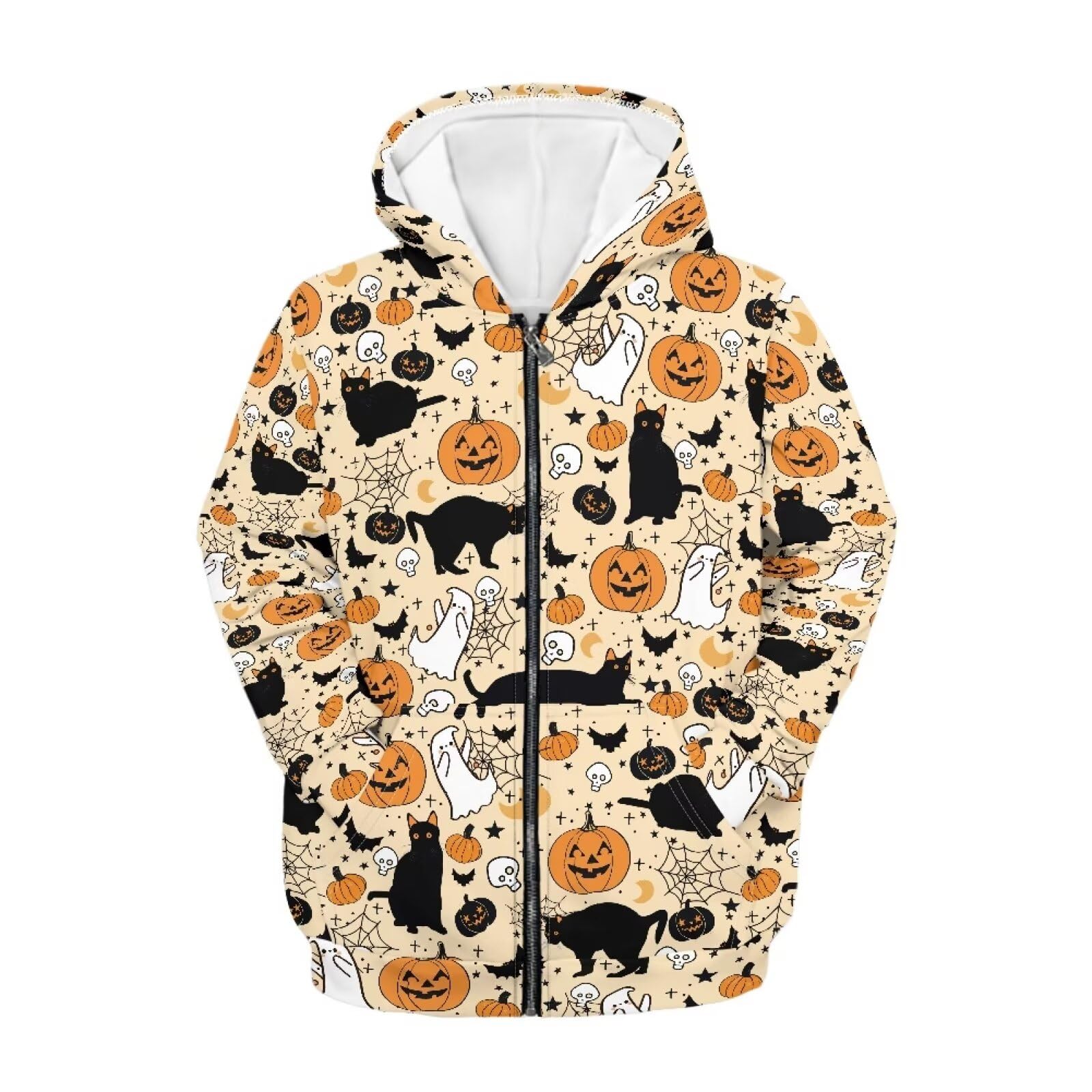 Zipper Hoodie for Kids Full Zip Up Sweatshirt Active Coat Hooded Pullover with Pockets Size 6-16 Boys Girls