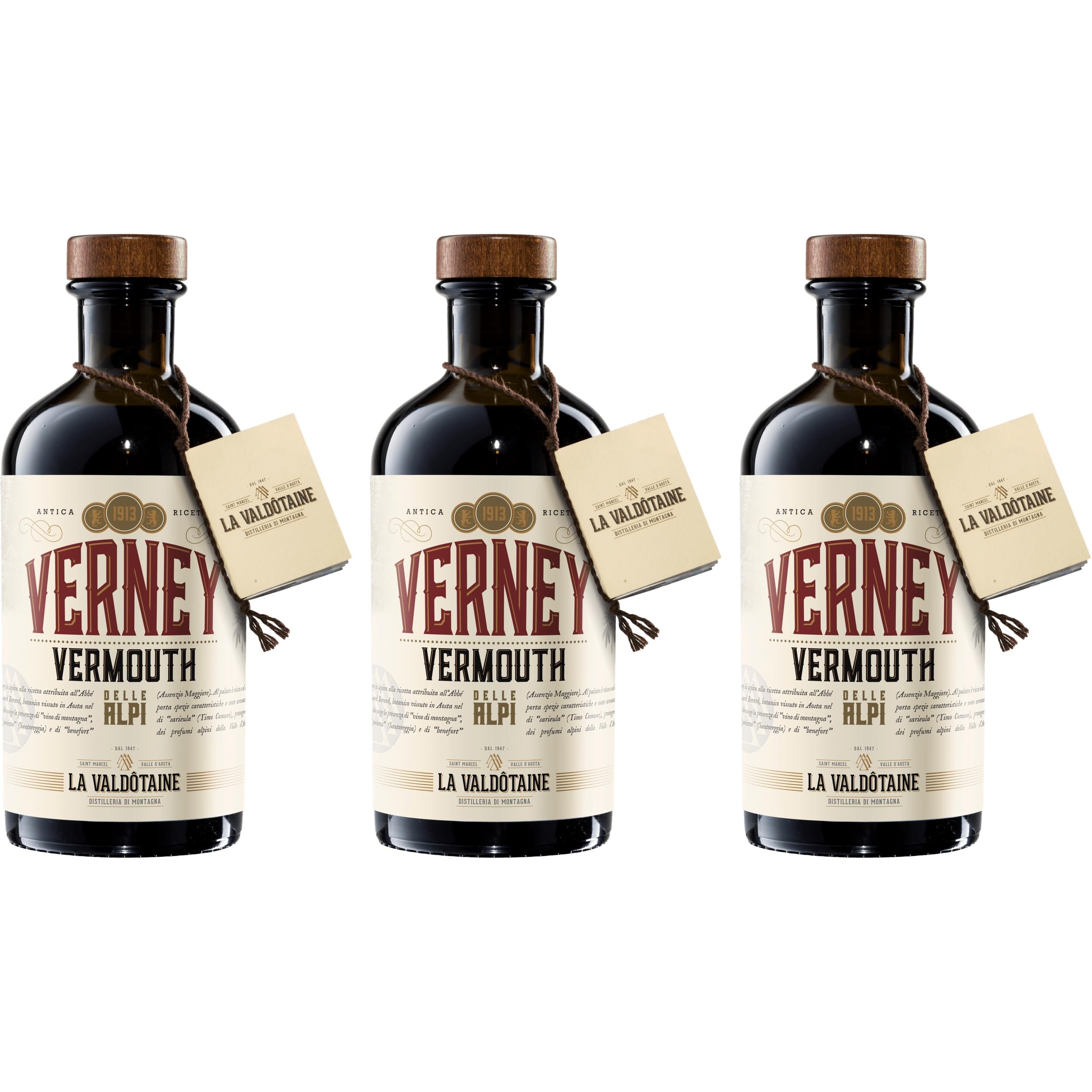 La Valdôtaine Verney Vermouth Wermut Italien inkl. FeinWert E-Book (3 x 0.75 l)