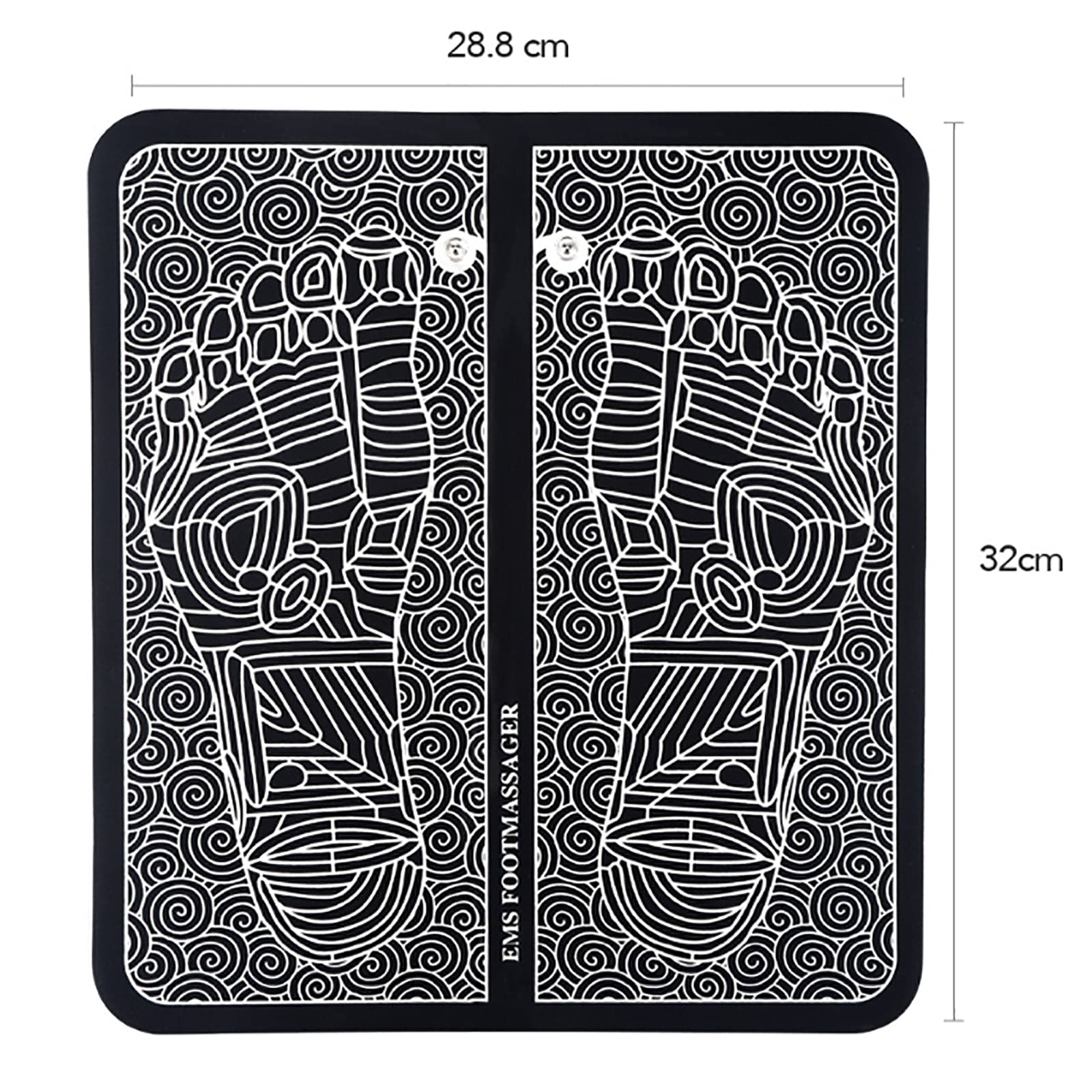 Tappetino per Piedi EMS Portatile,Piedino Elettrico Pieghevole Multifunzione con 6 modalità di Massaggio E 9 Punti di Forza del Massaggio,temporizzazione Intelligente 15 Minuti,Uso del Corpo