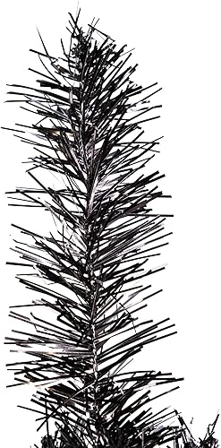 Miniatura 4 de Northlight Unlit Slim Black Tinsel Artificial Christmas Tree, 4' x 24"