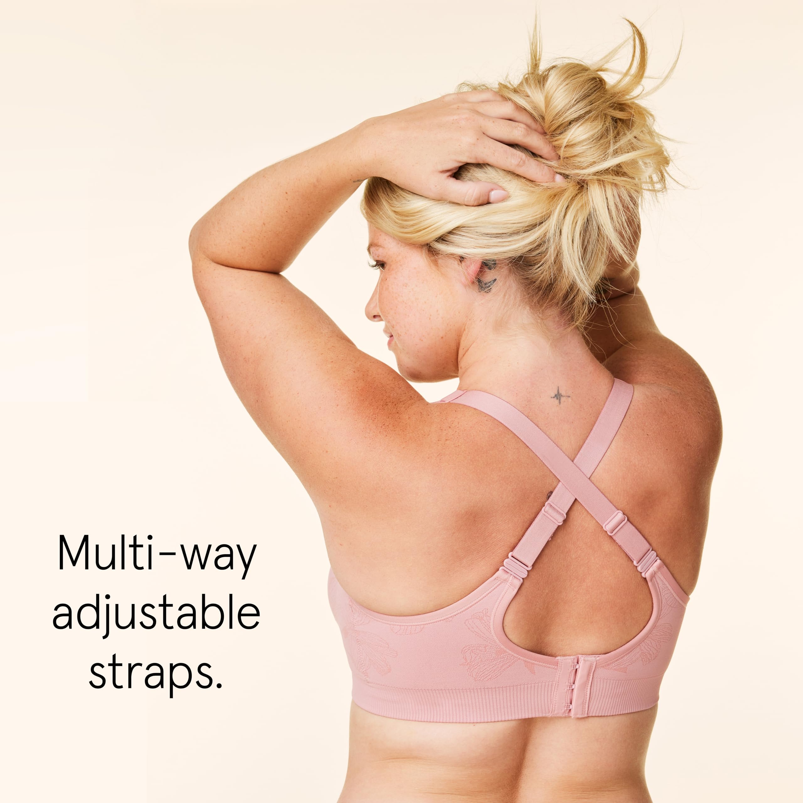 Bravado Designs Women's Beaucoup in-Bra Pumping Bra | Hands-Free Pumping & Nursing Bra | | B-G Cups | Seamless | Wireless | Padded | Full-Coverage | Double Extra Large | Roseclay 1