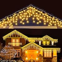 LEDYA Luci di Natale da Esterno, 17M 480 LED Tenda Luminosa Natale con Timer/8 modalità