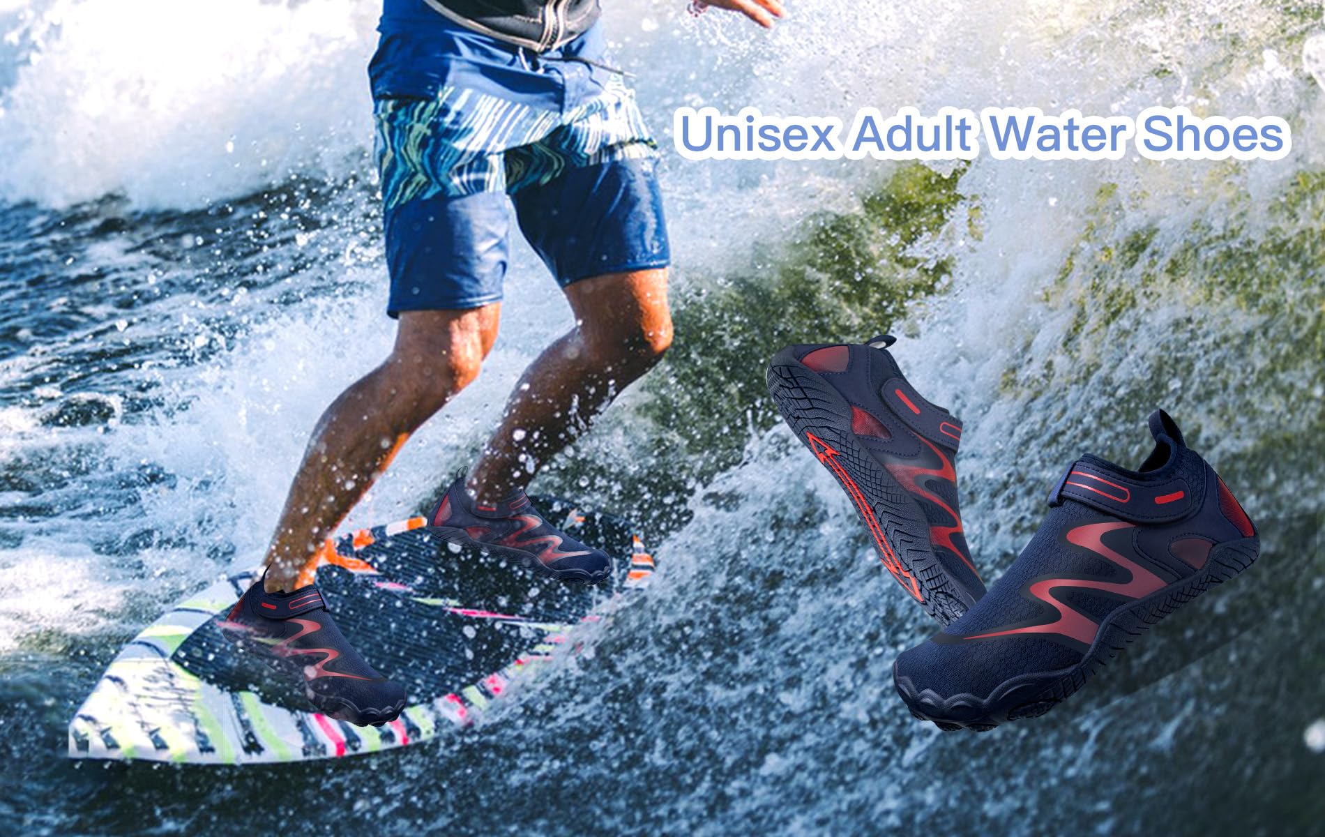 Zapatos Acuáticos para Mujeres, Zapatos de Surf de Playa Descalzos, Calcetines de Yoga de Secado Rápido