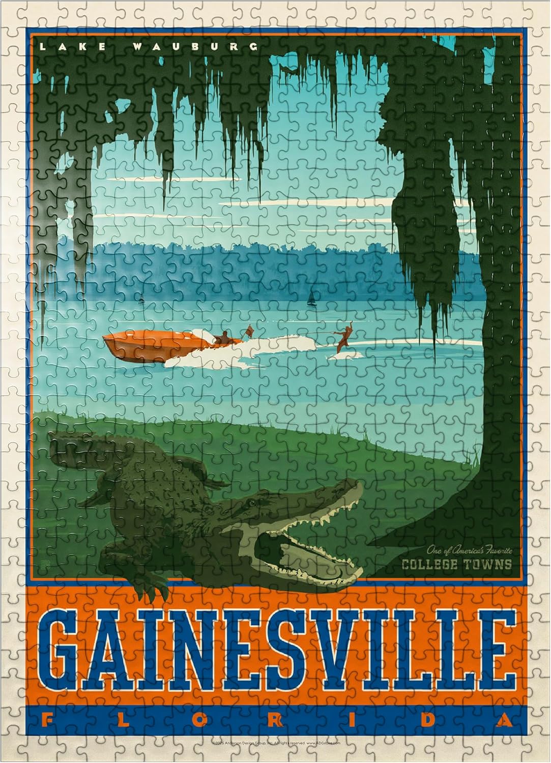 MyPuzzle American College Towns: Gainesville, Florida - Premium 1000 Piece Jigsaw Puzzle for Adults