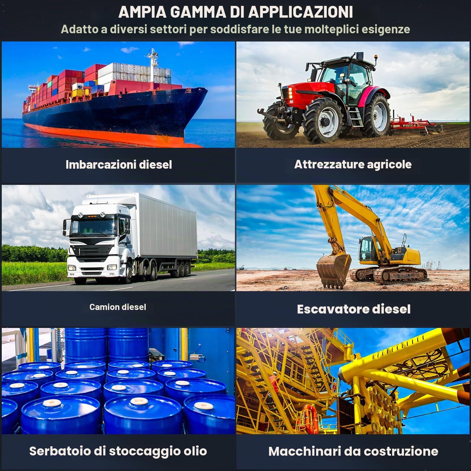 Pompa diesel 550W 20-60l/min Aspirazione elettrica pompa carburante, 230V Pompa carburante autoadescante con Ugello e Tubo Flessibile Autosigillante