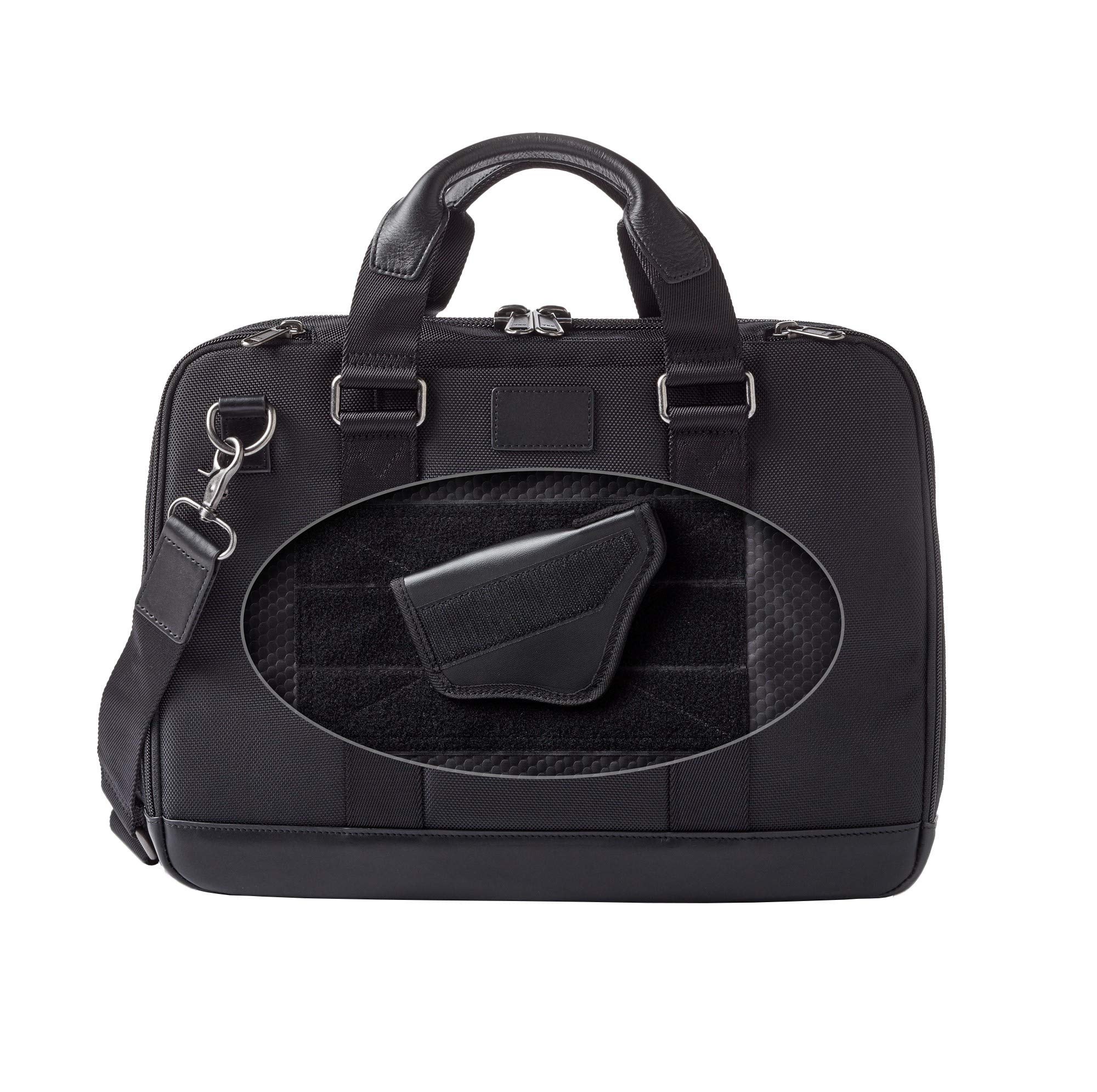 Dalys1895Concealed Carry Briefcase Travel Bag/Laptop Bag, Leather and 1680 Ballistic Nylon