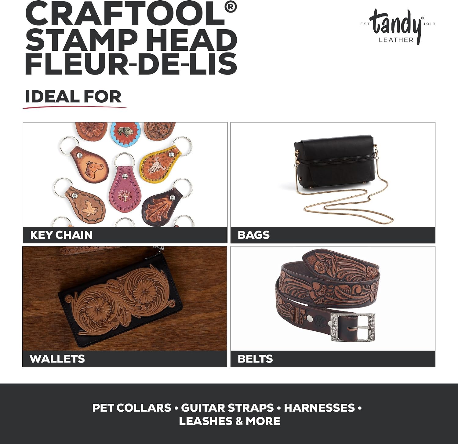Tandy Leather Craftool Stamp Head Fleur-de-Lis