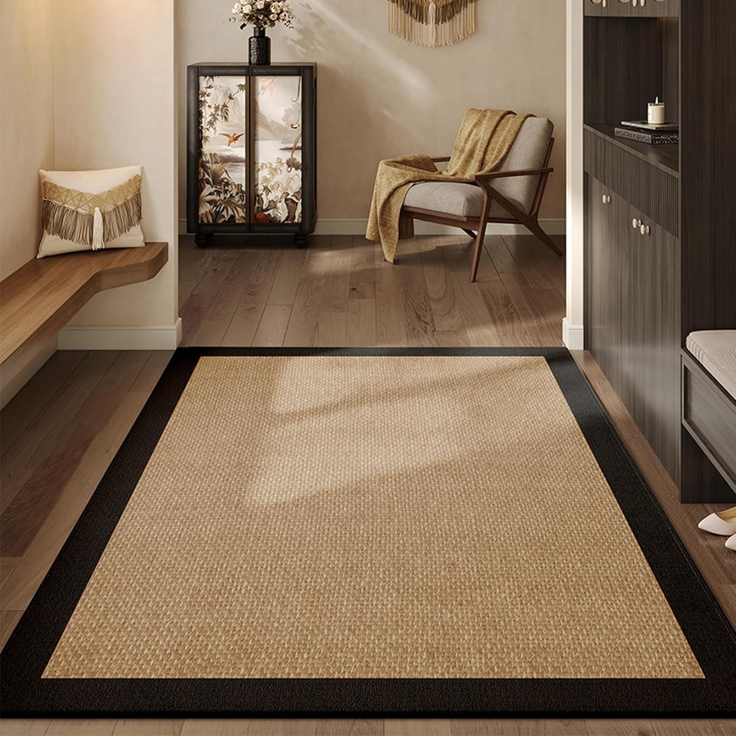 ペルシャ風ラグ トライバルラグ 約211cm x 133cm トライバルラグ