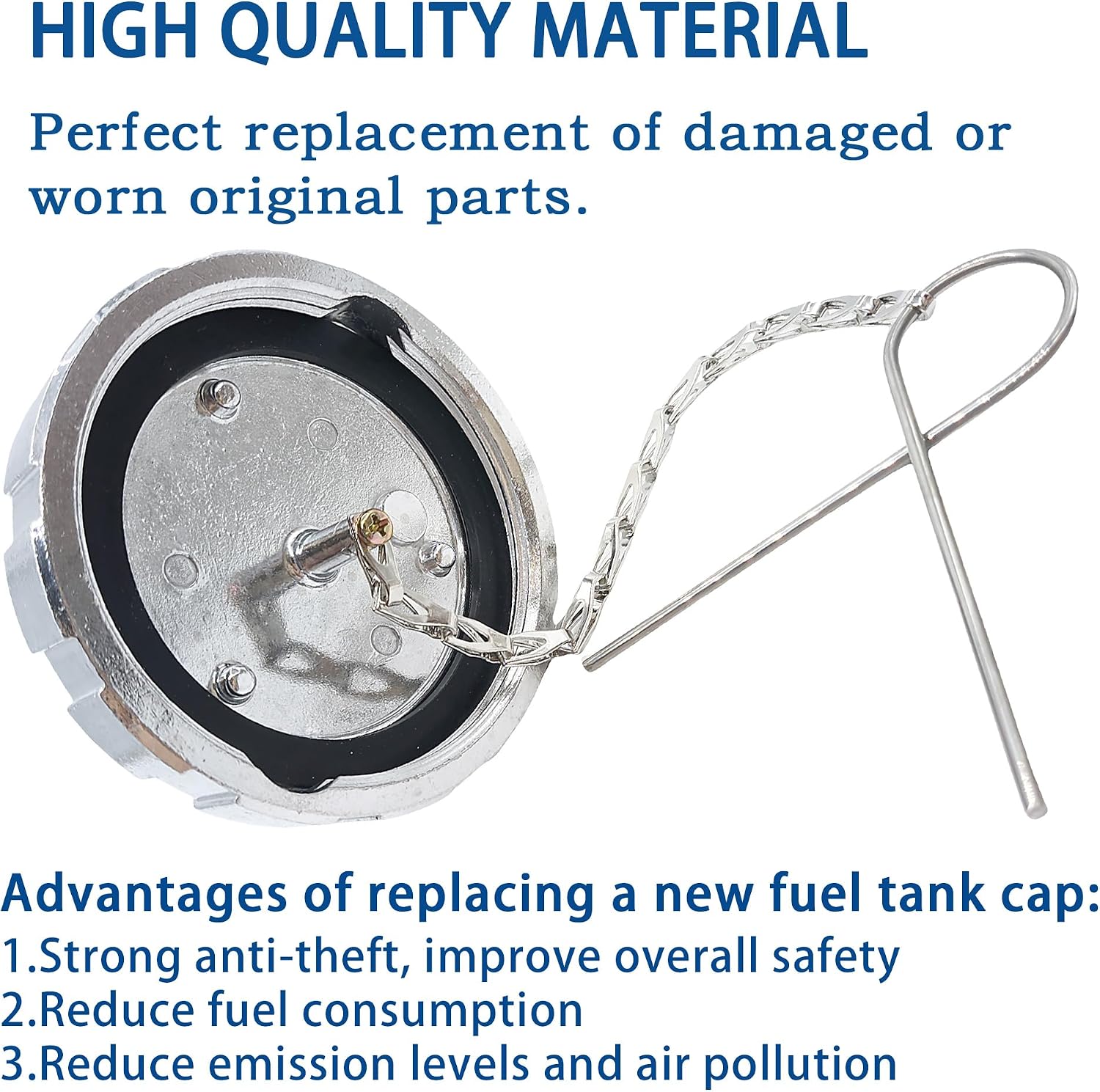 TOJIO Kenworth Truck Fuel Tank 3 1/2” Nominal 5.5 TPI Compatible with Kenworth trucks, Non-Locking, Non-Vented, Solid, Ultra Low Sulfur, KWT-002