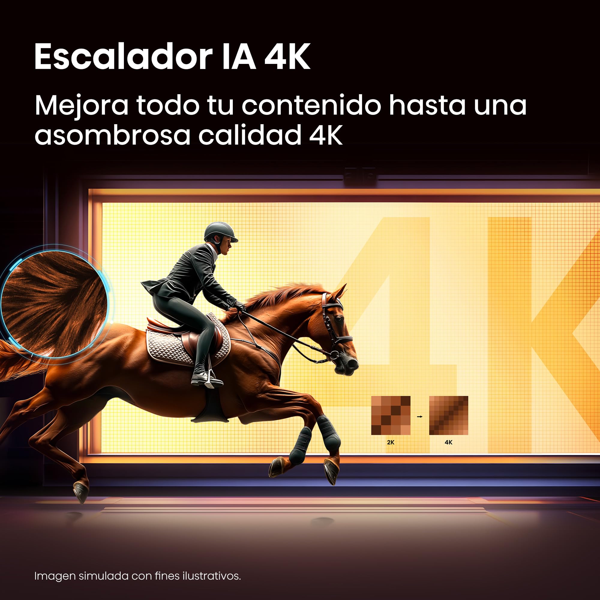 Hisense 55A6S - UHD 4K Smart TV 55 Pulgadas, Escalador IA 4K, Smooth Motion IA, Modo Juego Plus, Dolby Vision, Control por Voz, Filmmaker Mode, Airplay