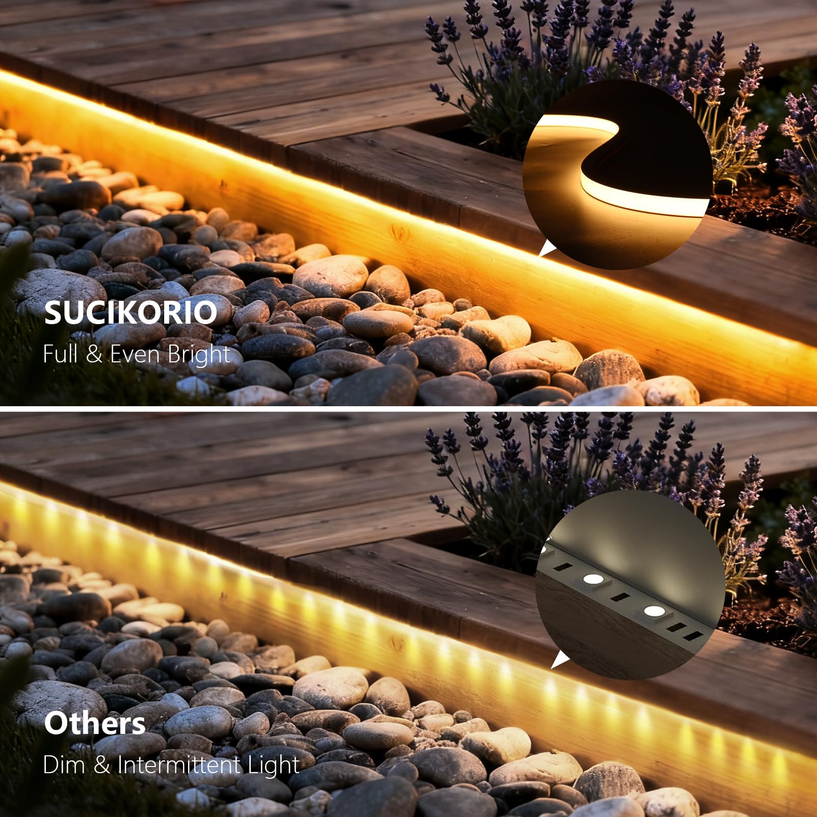 10m Neon LED Streifen 230V Dimmbar mit Fernbedienung Warmweiss 3000K-Weiß 6500K Silikon Wasserdicht IP65 Led Strip 10mm Led Lichterkette Außen Flexibler Lichtband Aussenbereich mit Netzteil