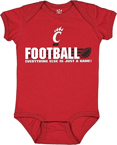 Miniatura 2 de Little King NCAA - Mameluco de fútbol americano universitario de manga corta, 100% algodón, tamaño 0-3M, 6M, 12M 18M