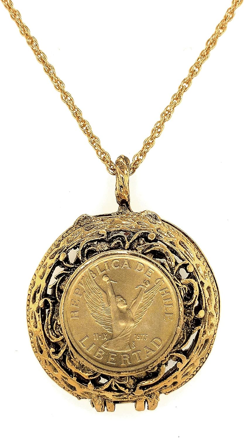 American Coin Treasures Mustard Seed Locket Angel Coin Pendant