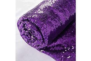ShiDianYi Purple Sequin Fabric by the Yard