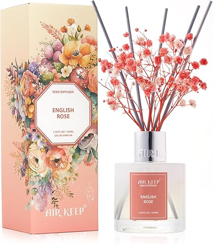 Miniatura 15 de Airkeep Difusor de varillas de 3.38 onzas (3.4 fl oz), juego de difusor de varillas perfumadas de lino limpio y vainilla de cachemira, difusor de