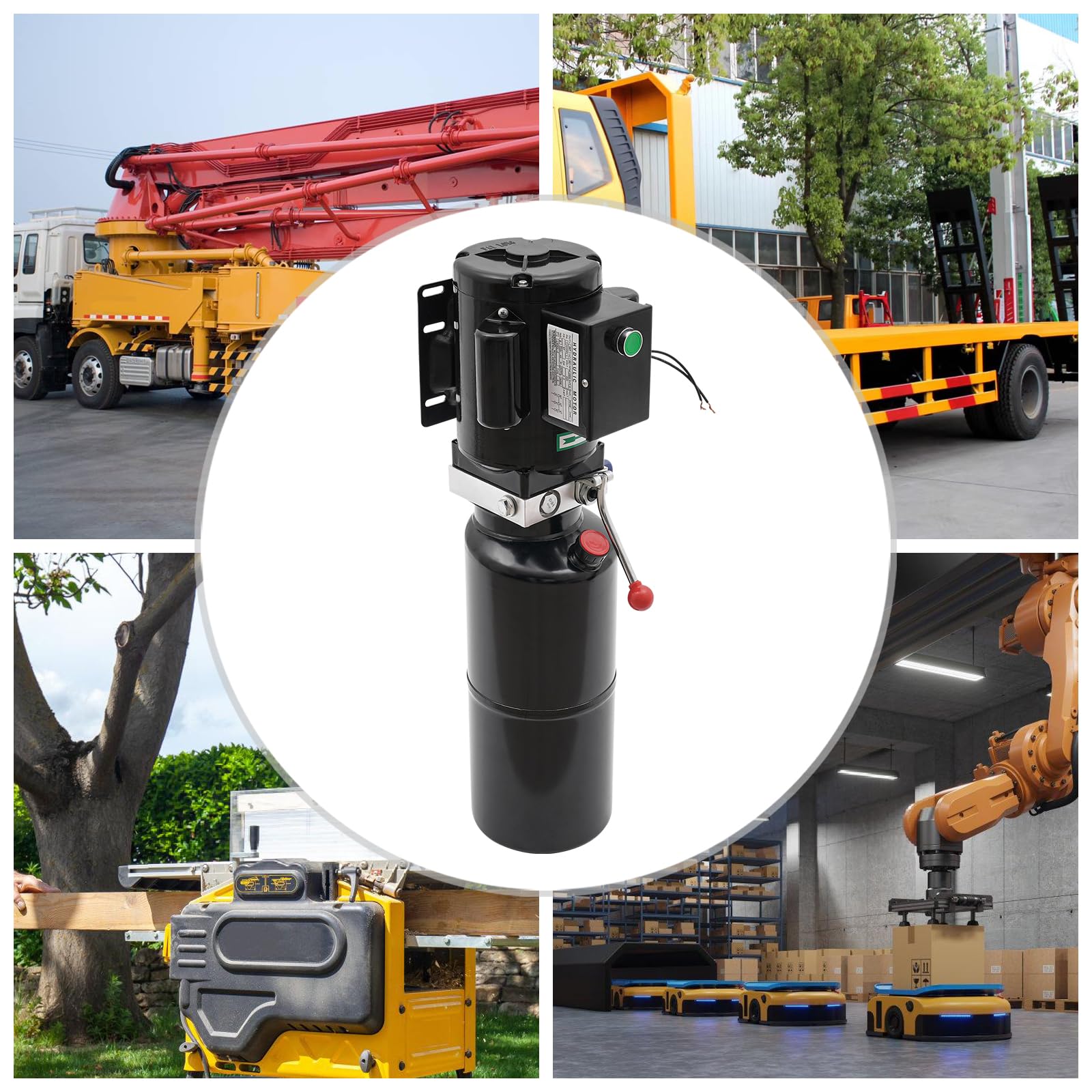Pompa idraulica, 220 V, unità idraulica ad azione semplice, con serbatoio da 10 l, pompa manuale idraulica elettrica in acciaio, per ascensori, carrelli elevatori e accessori per auto