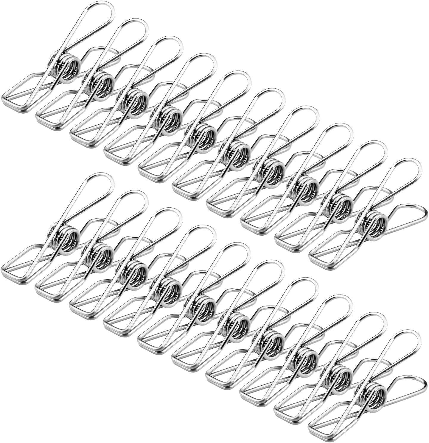 60 Pack Laundry Clothes PegsT Tersely 6CM 2.36inch Stainless Steel
