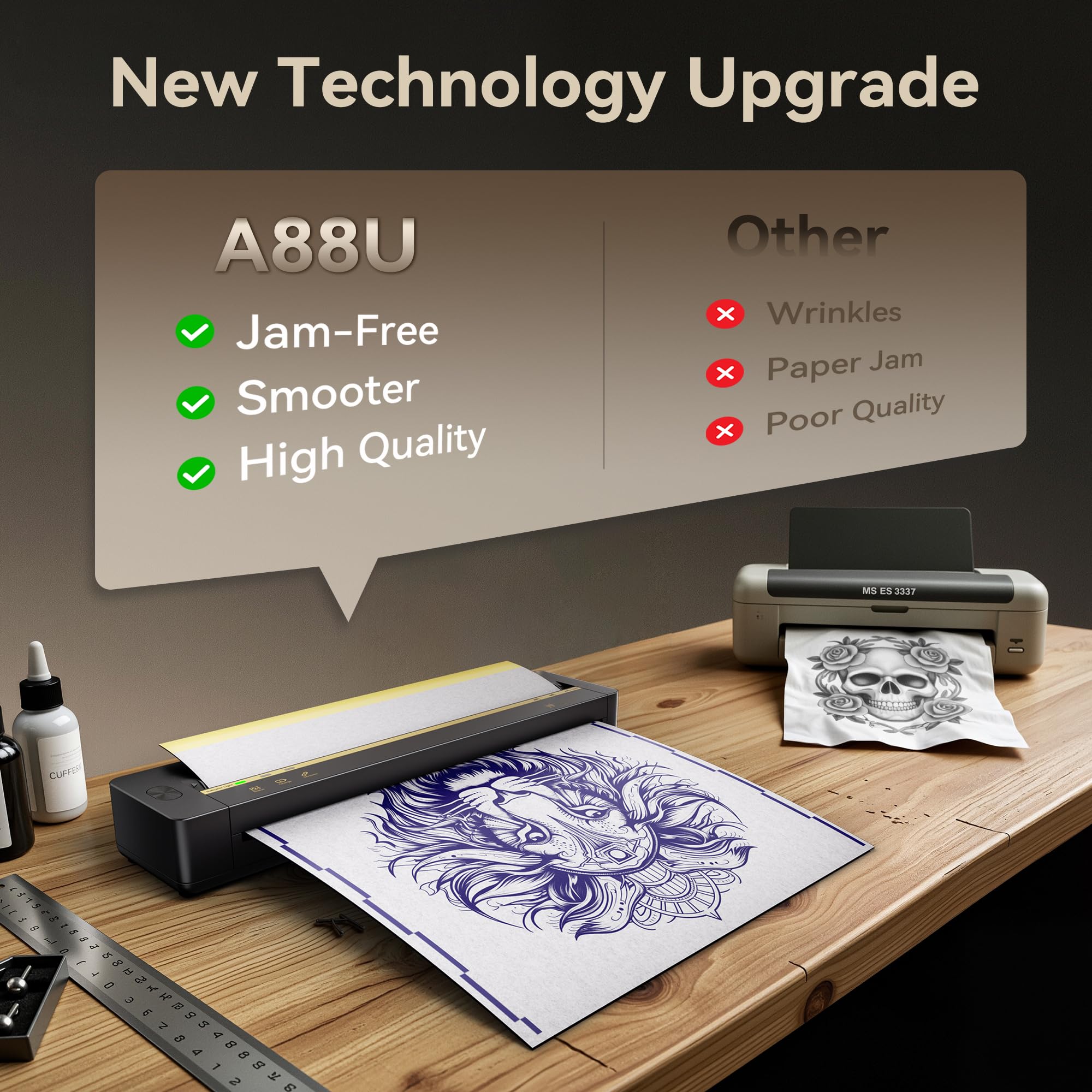 Amazon.co.jp: TATTMUSE 2026 新発売 タトゥーステンシルプリンター