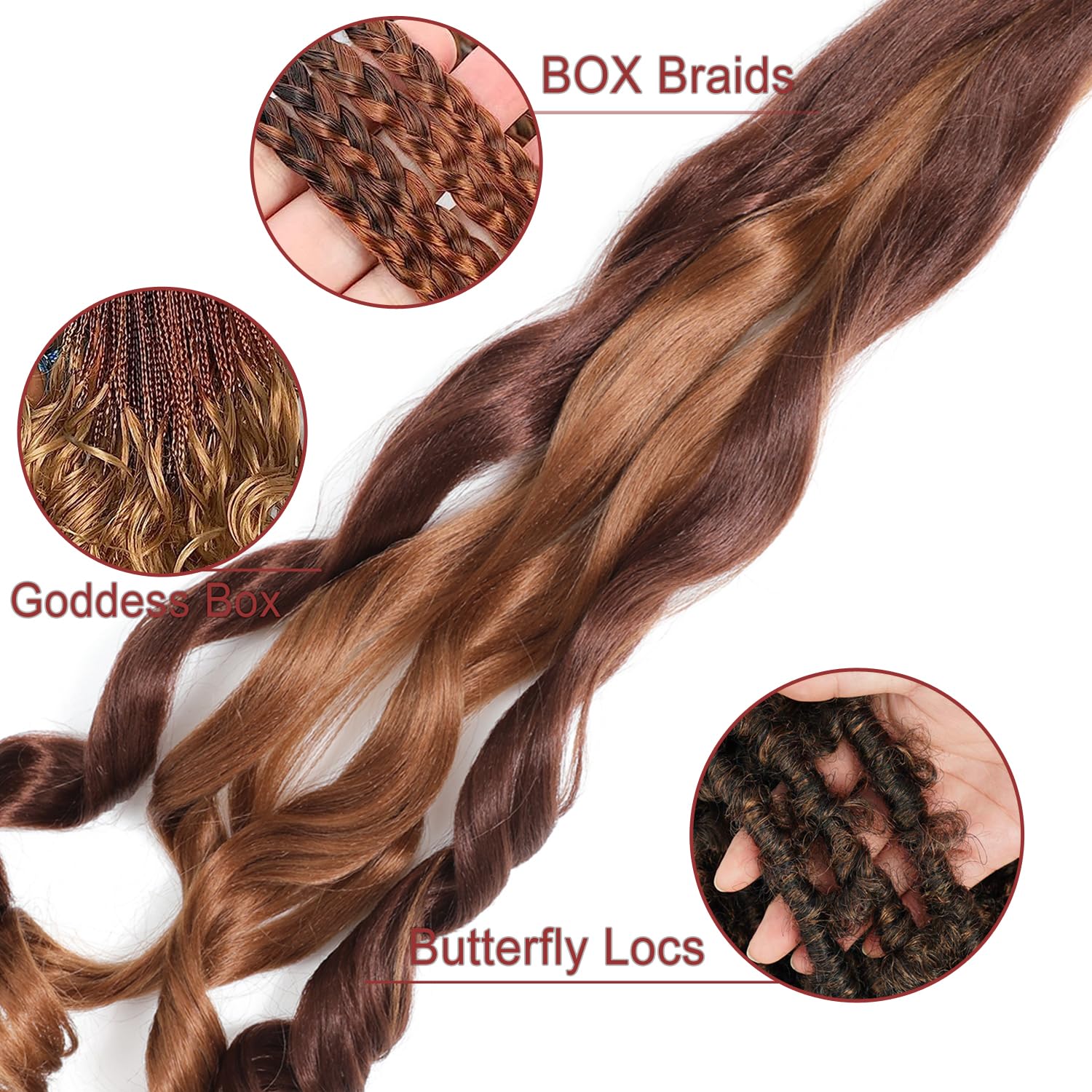 French Curl Braid Hair Extensions 22 Inch 8 Packs Curly Pre-Stretched Crochet Braids (33P30, 22 Inch (Pack of 8)) - Image 3