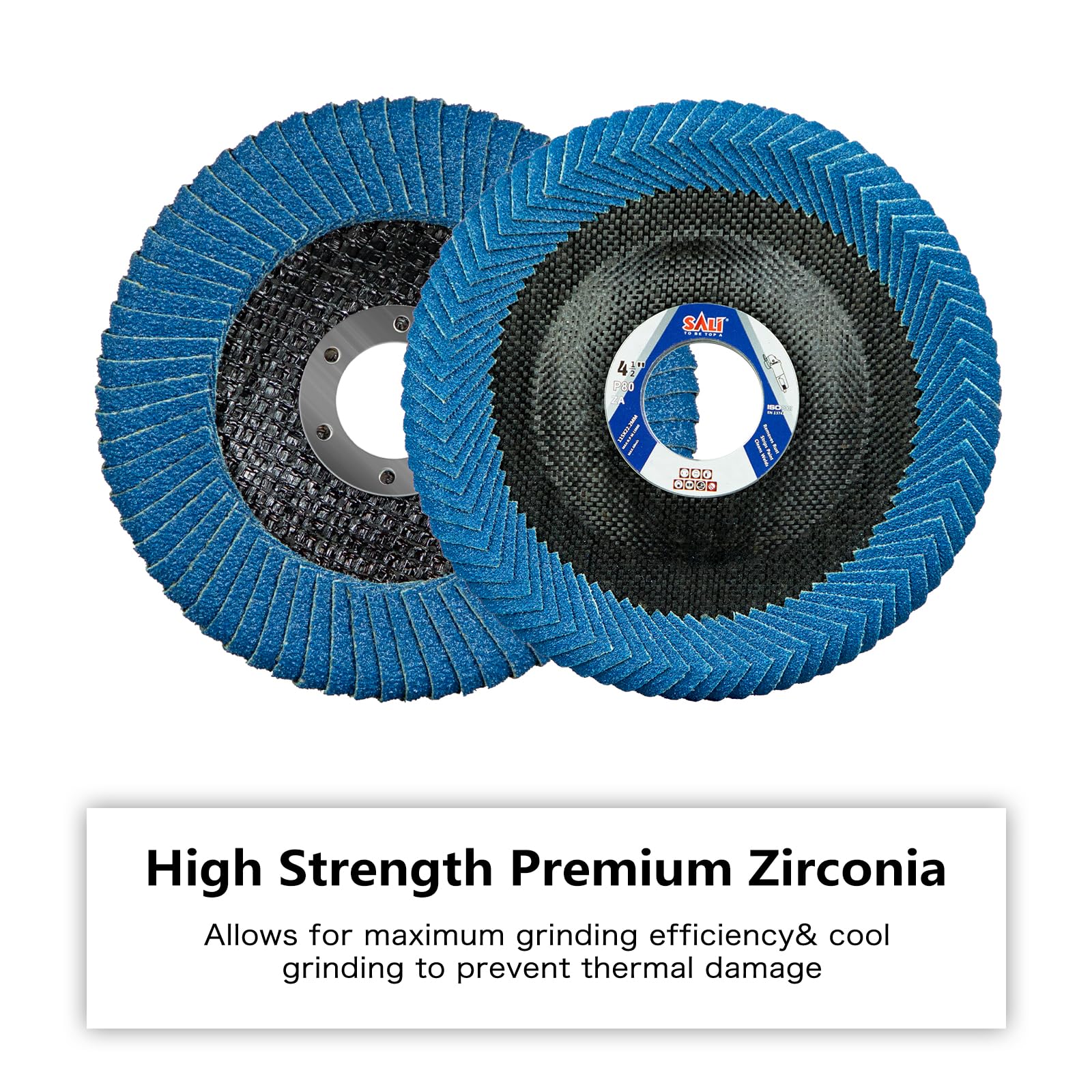 NEIKO 11107A 10 Pack Aluminum Oxide Flap Discs 4-1/2 For Angle Grinder, 60 Grit Flapper Wheel Flat T27 Grinding Wheel 4 5 Inch Flap Disc 7 8 Arbor Grindin - View #2