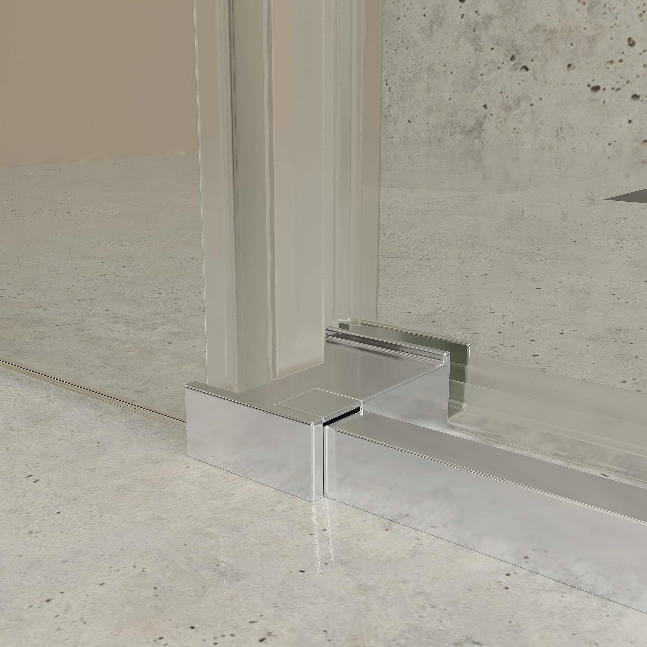 Mamparas de Ducha - 2 Fijos + 2 Puertas Correderas - Mamparas de Ducha Corredera con Cristal Templado 6 mm Antical - Perfilería Plata Brillo - 169 a 171cm Ancho Adaptable 4cm x 195cm (Alto)