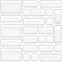 Vtopmart 25 PCS Clear Plastic Drawer Organizers Set, 4-Size Versatile Bathroom and Vanity Drawer Organizer Trays, Storage Bins for Makeup, Bedroom, Kitchen Gadgets Utensils and Office