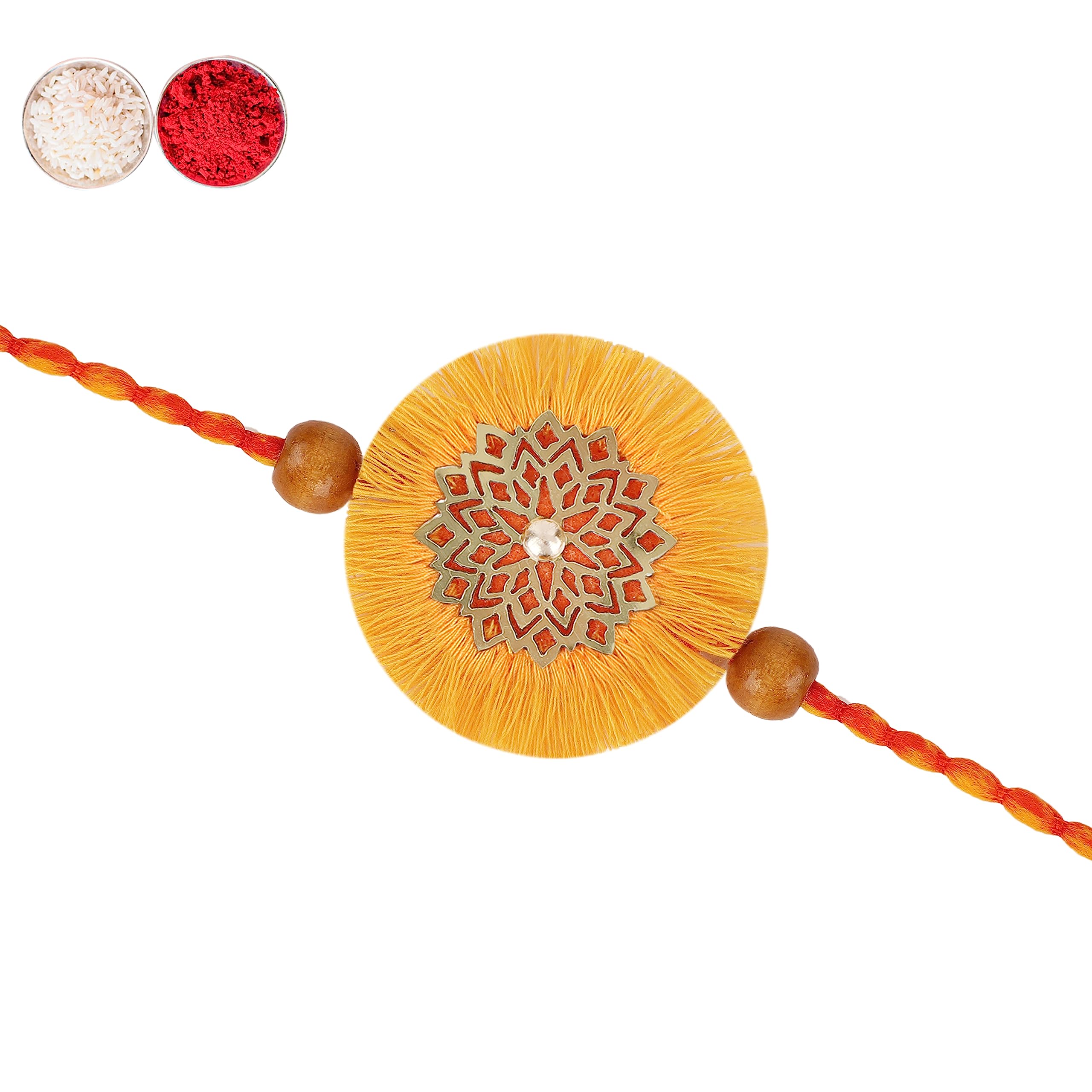 MASQ by Q-One Lotus Designer Rakhi Set with Roli Chawal & Moli for Men (Pack of 1) | Embroidered Handcrafted Raksha Bandhan Rakhi/Bracelet for Brother (B0CBCHHPJQ) Amazon Price History, Amazon Price Tracker