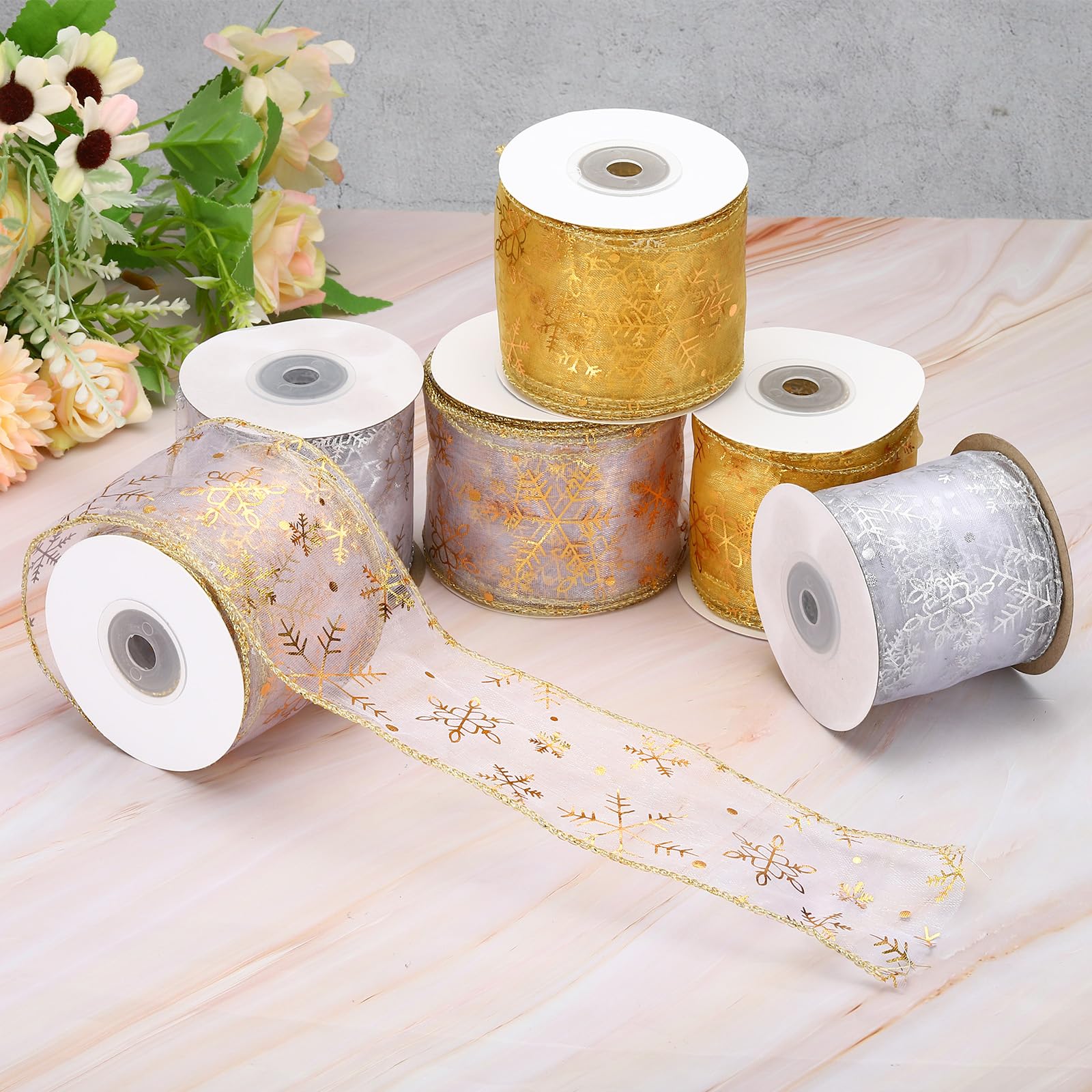 PATIKIL Transparent Organza Ruban 51/64 Pouce 50 Yard, 4
