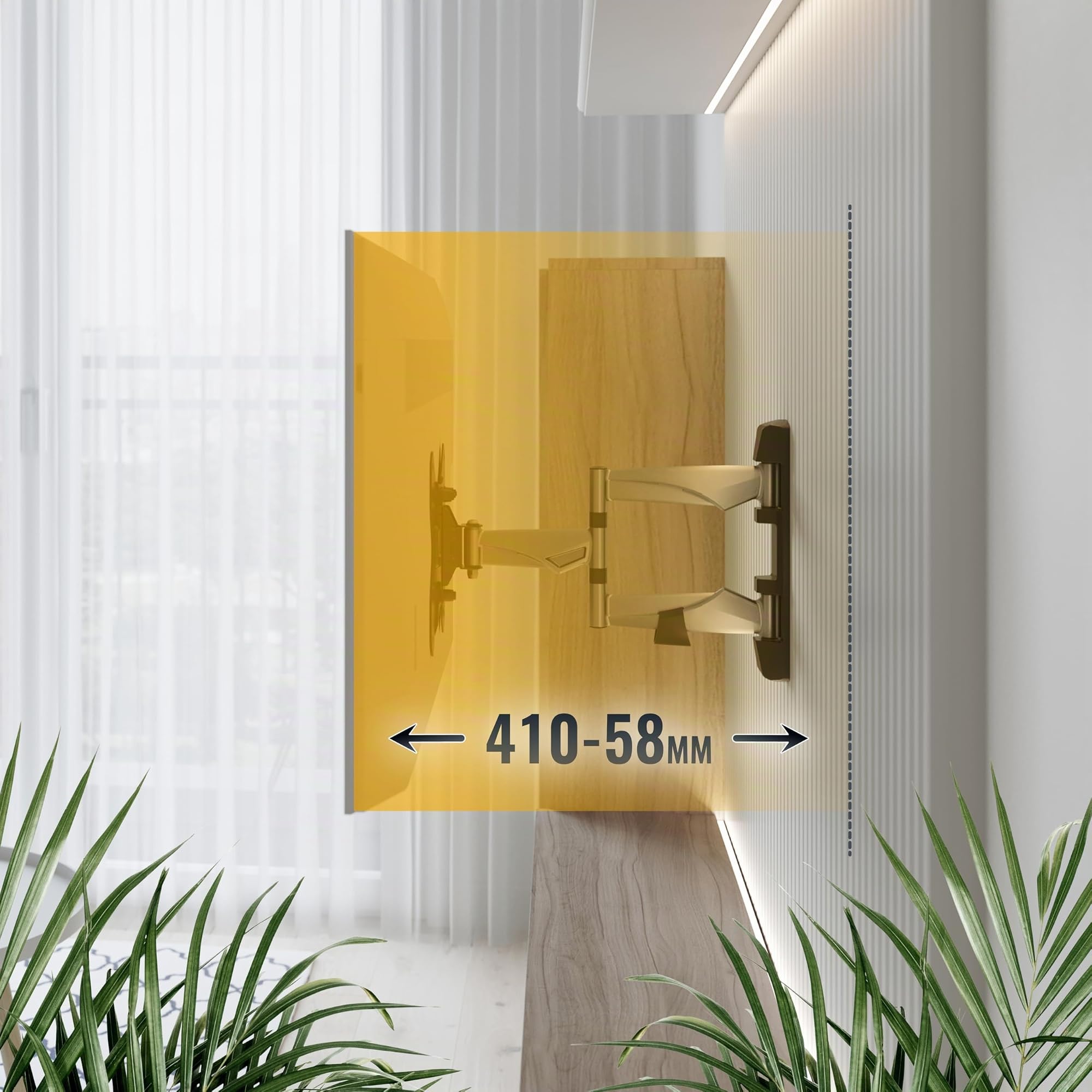 RICOO S3222 Supporto TV da parete Staffa TV 30-55 pollici per 30 32 43 50 55 pollici girevole inclinabile fino a 60 kg max VESA 200x200