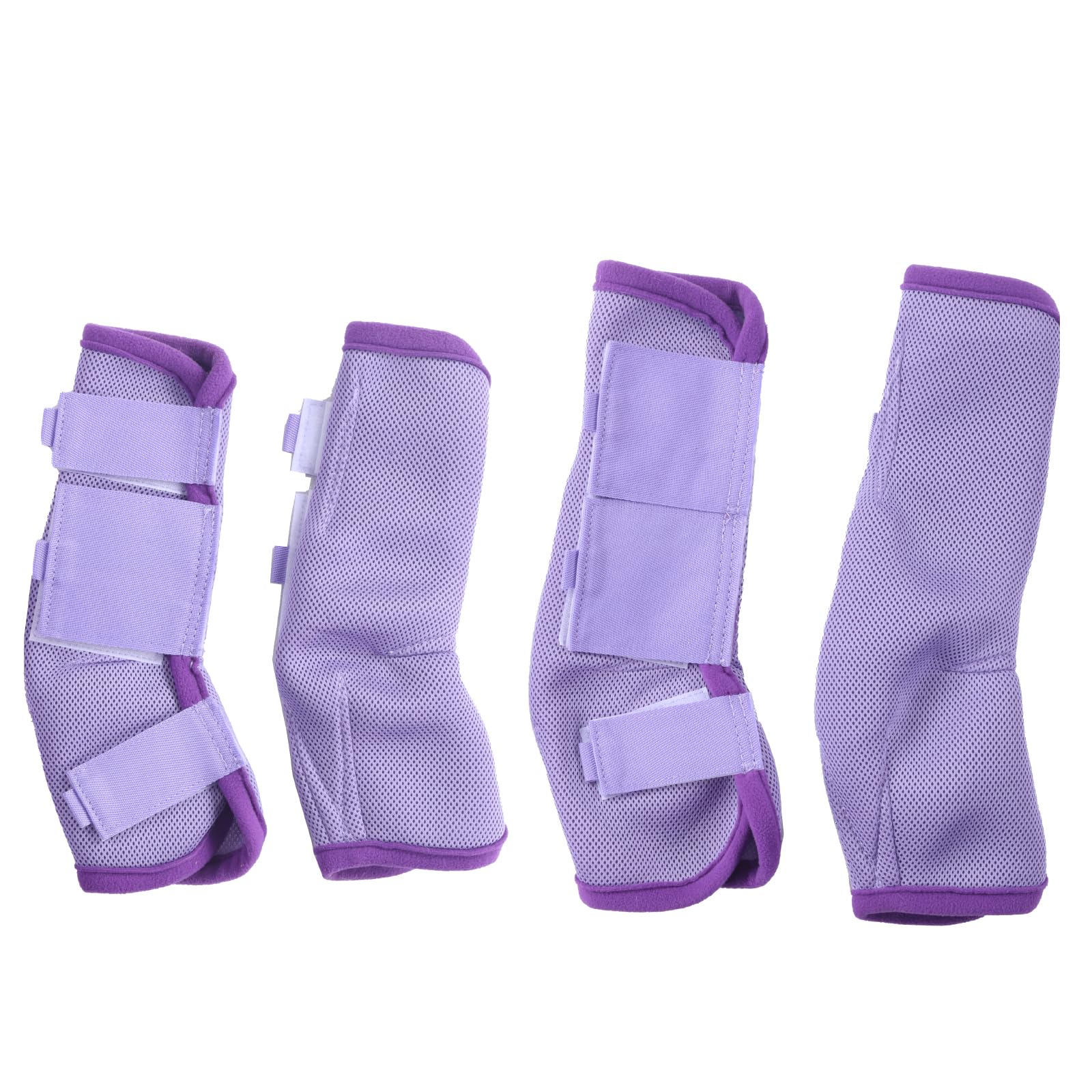 Gallopoff Horse Fly Boots Set of 4, Breathable Comfy Mesh Fly Boots for Horses, Non-Slip Horse Fly Leggings No More Stomping & Horsefly Nuisance Violet Cob