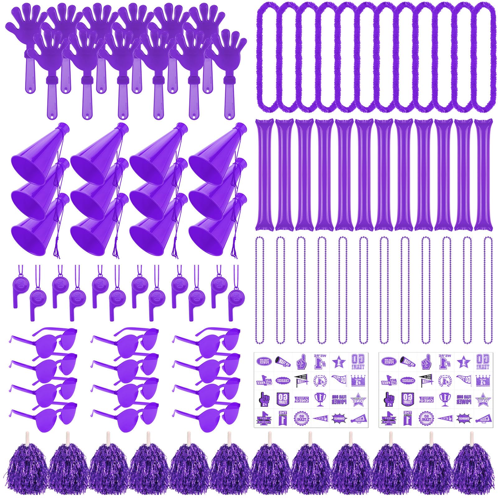 Soulchen 360 Pcs Purple Spirit Day Accessories School Spirit Items