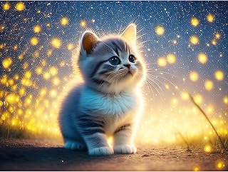 Cat Diamond Painting Kits for Adults Diamond Art Kits for Adults Full Drill Gem Painting Kit Round Diamond Dots Painting Gifts for Beginners Home Wall Decor Crafts 12x16in