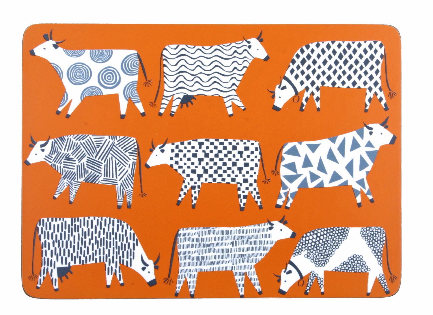 Ulster Weavers Orange Curious Cows Placemats Pk4